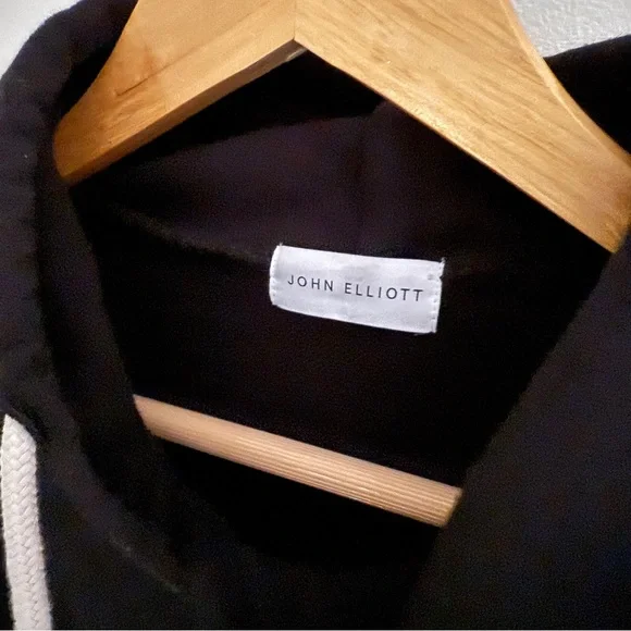 John Elliott Beach 2 Hoodie in Black - Picture 3 of 5